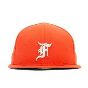 NWOT: Fear of God Essentials x New Era 59FIFTY Fitted 7 1/8  Hat - Orange FW21